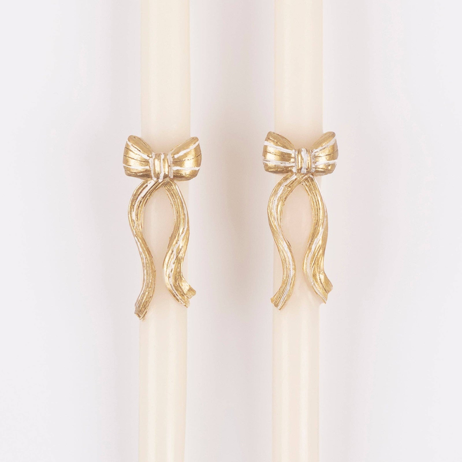 Gold Stripy Bow Table Candles, Shop Sweet Lulu