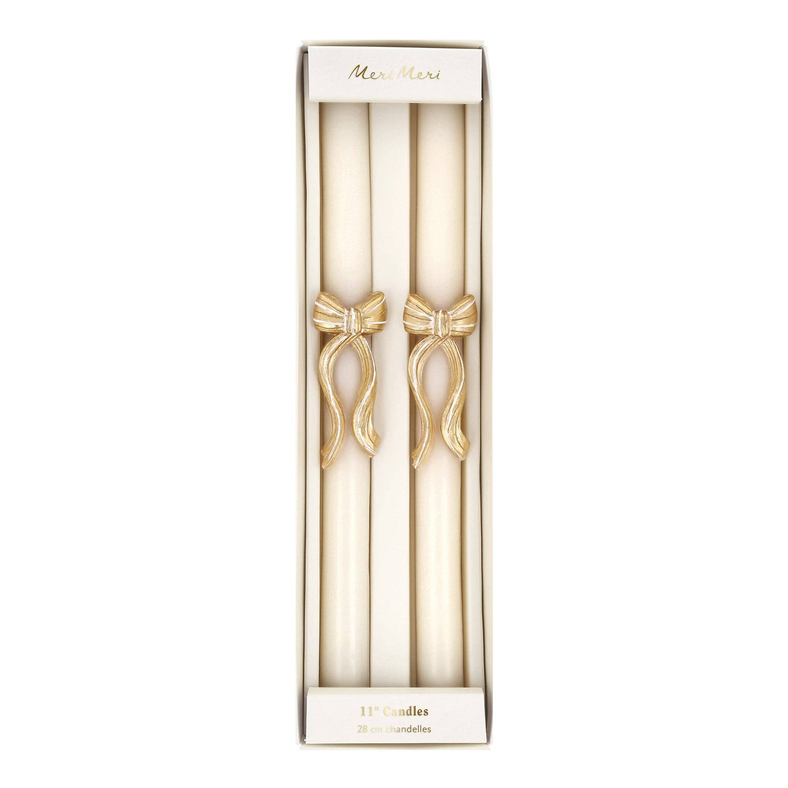 Gold Stripy Bow Table Candles, Shop Sweet Lulu