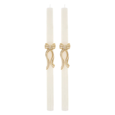 Gold Stripy Bow Table Candles, Shop Sweet Lulu