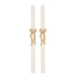 Gold Stripy Bow Table Candles, Shop Sweet Lulu