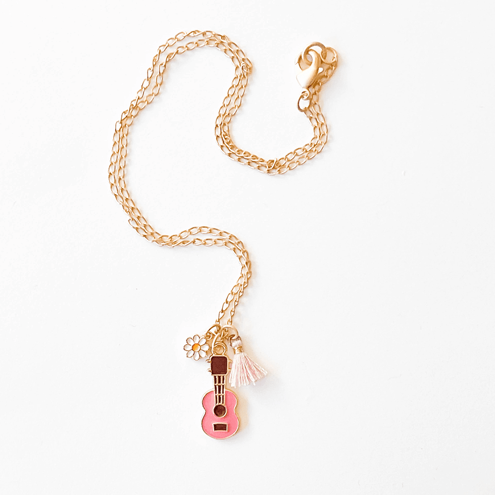 Guitar Charm & Tassel Necklace, Shop Sweet Lulu