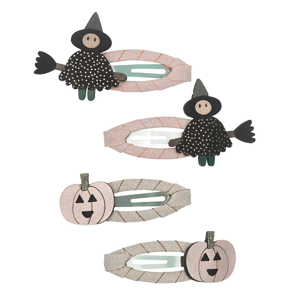 Halloween Witch & Pumpkin Hair Clip Set, Shop Sweet Lulu