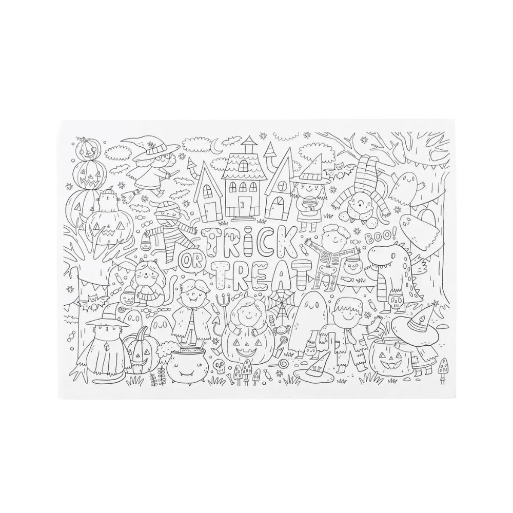 Halloween Coloring Paper Placemat - Shop Sweet Lulu
