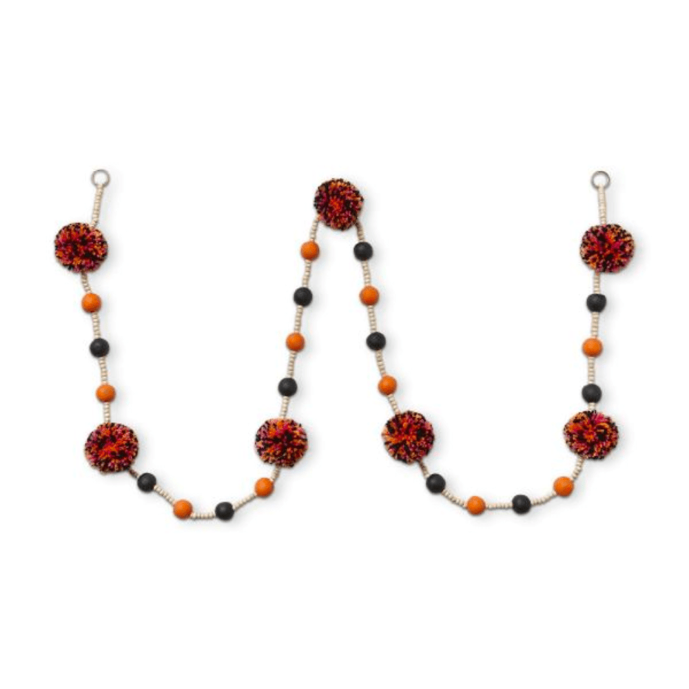 Halloween Pom Pom & Bead Garland - Shop Sweet Lulu