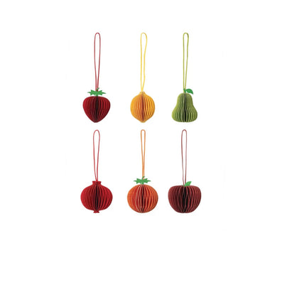 Handmade Honeycomb Fruit Ornaments - 6 Style Options