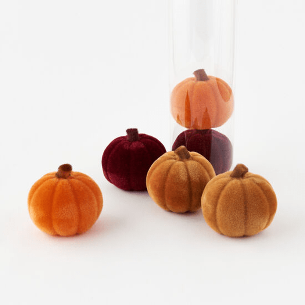 Harvest Flocked Pumpkin, Large - 3 Color Options, Shop Sweet Lulu