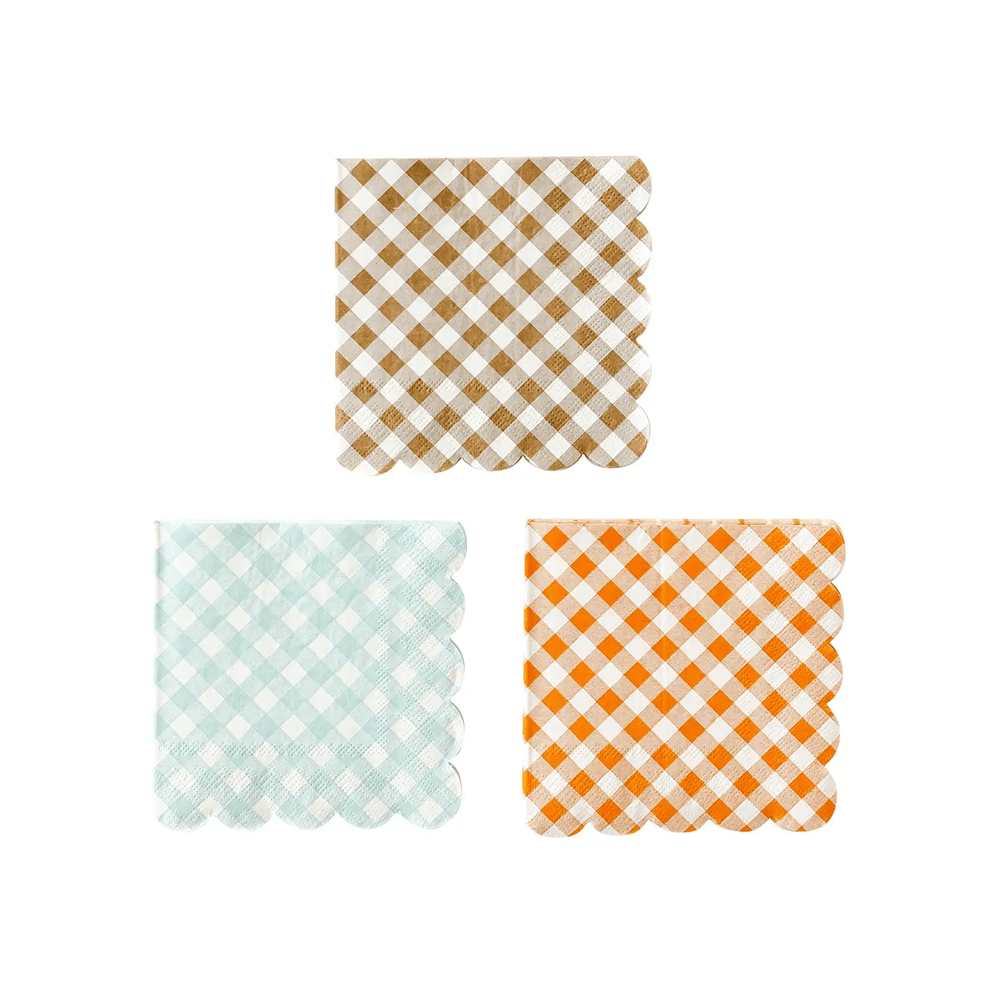 Harvest Gingham Cocktail Napkins, Shop Sweet Lulu