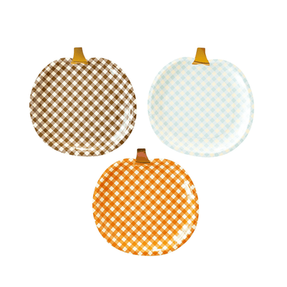 Harvest Gingham Pumpkin Plates, Shop Sweet Lulu