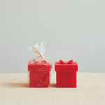 "Ho Ho Ho" Gift Box Shaped Candle, Red, Shop Sweet Lulu