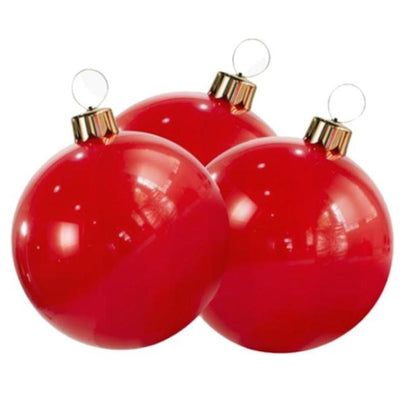 Holiball Mini Inflatable Ornament Set, Classic Red, Shop Sweet Lulu