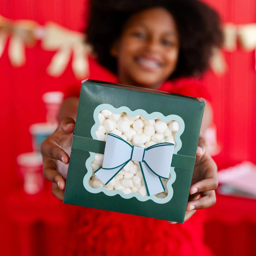 Holiday Bow Ric Rac Cookie Boxes - Green, Shop Sweet Lulu