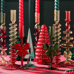 Holiday Bows Taper Candle Holders, Set of 2 - 2 Color Options, Shop Sweet Lulu