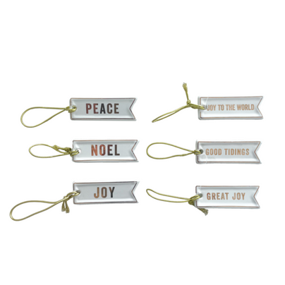 Holiday Glass Gift Tag Ornaments, Shop Sweet Lulu