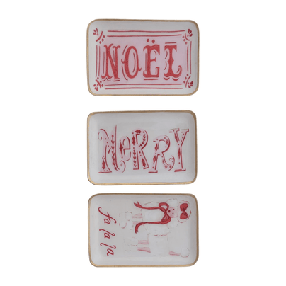 Holiday Enameled Metal Tray w/ Gold Edge- 3 Style Options, Shop Sweet Lulu