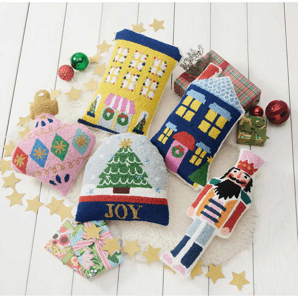 Holiday Village Yellow House Hook Pillow, Shop Sweet Lulu