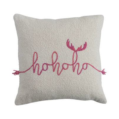 Holiday Slub Pillow - "Ho Ho Ho", Shop Sweet Lulu