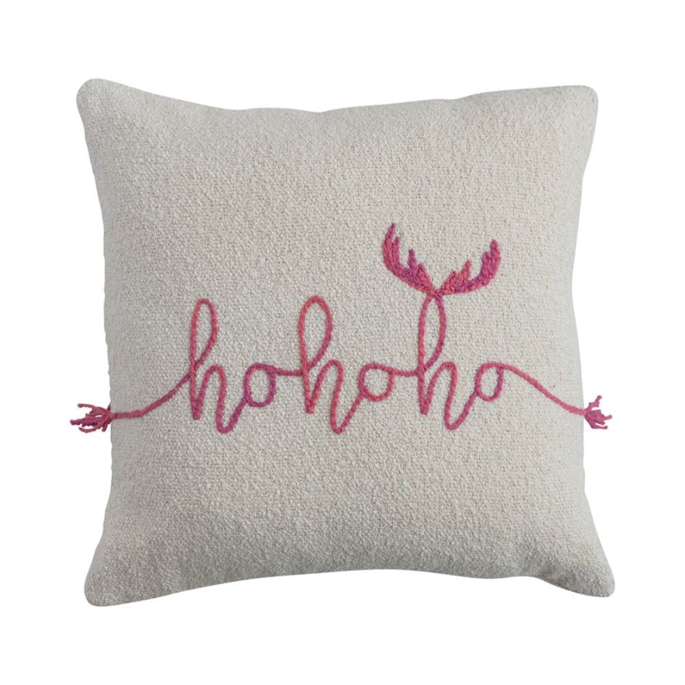 Holiday Slub Pillow - "Ho Ho Ho", Shop Sweet Lulu