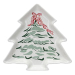 Holiday Stoneware Tree Shaped Plate with Christmas Tree, Shop Sweet Lulu