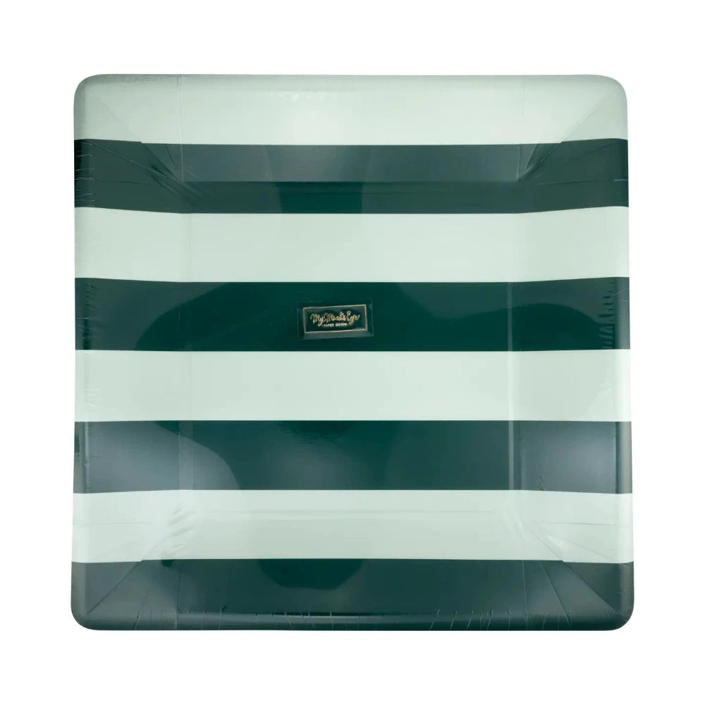 Holiday Striped Plates - Green & Mint, Shop Sweet Lulu