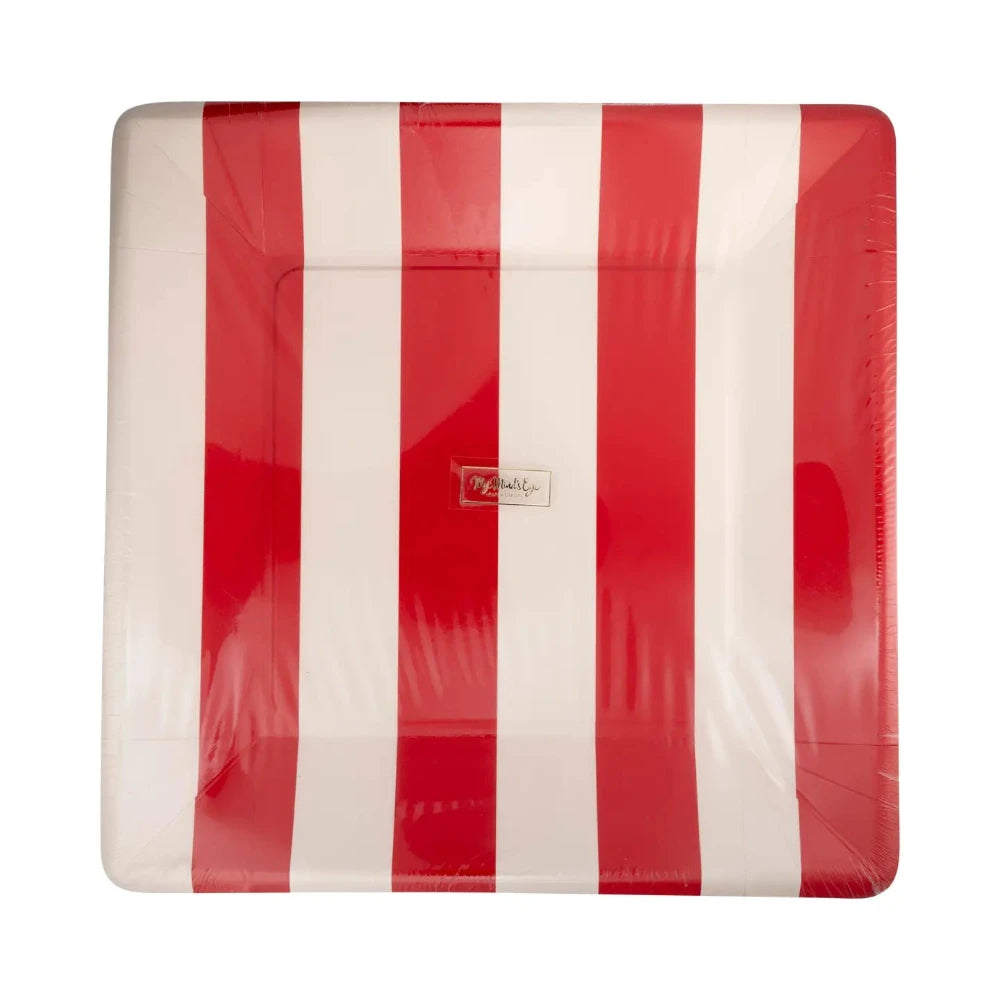 Holiday Striped Plates - Red & Pink, Shop Sweet Lulu