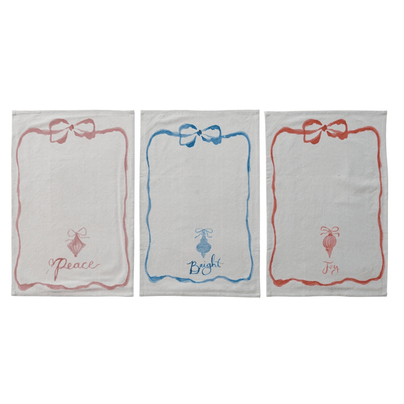 Holiday Tea Towel, Pastel - 3 Style Options