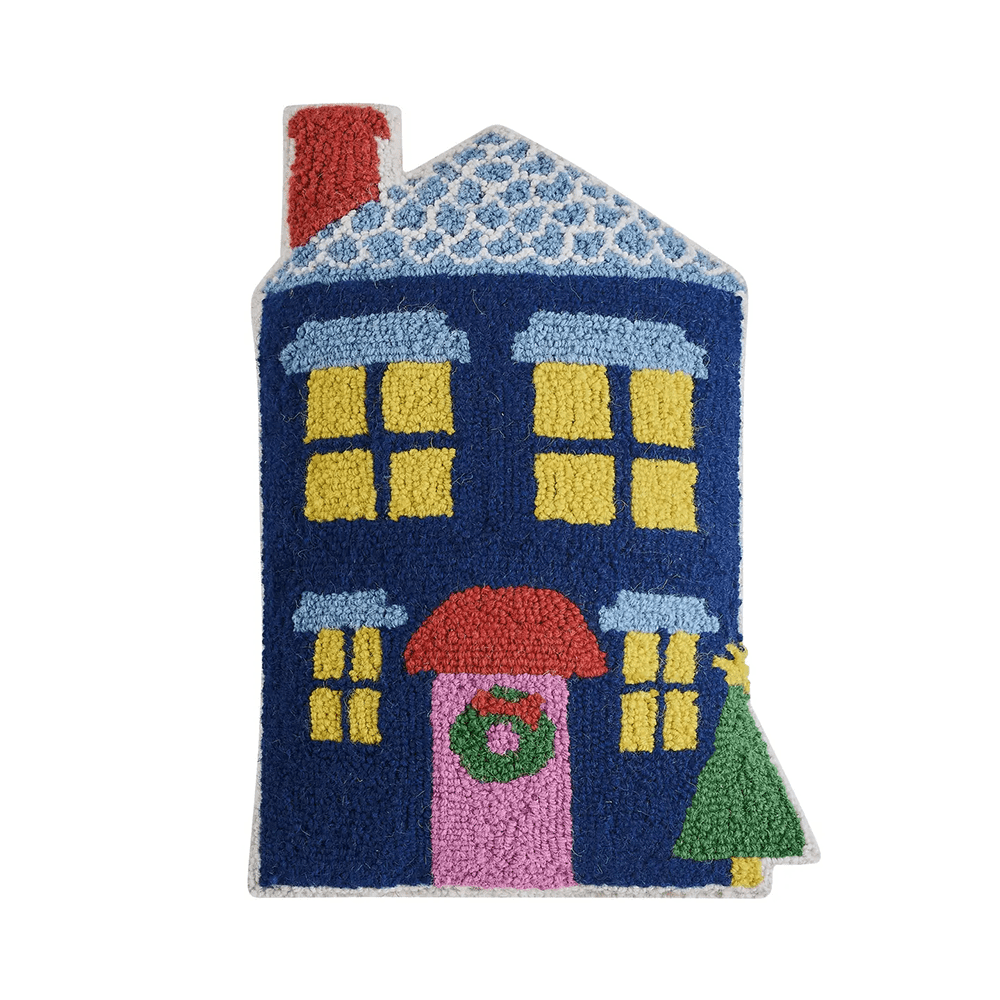 Holiday Village Blue House Hook Pillow, Shop Sweet Lulu