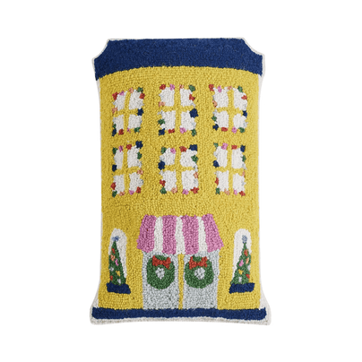 Holiday Village Yellow House Hook Pillow, Shop Sweet Lulu