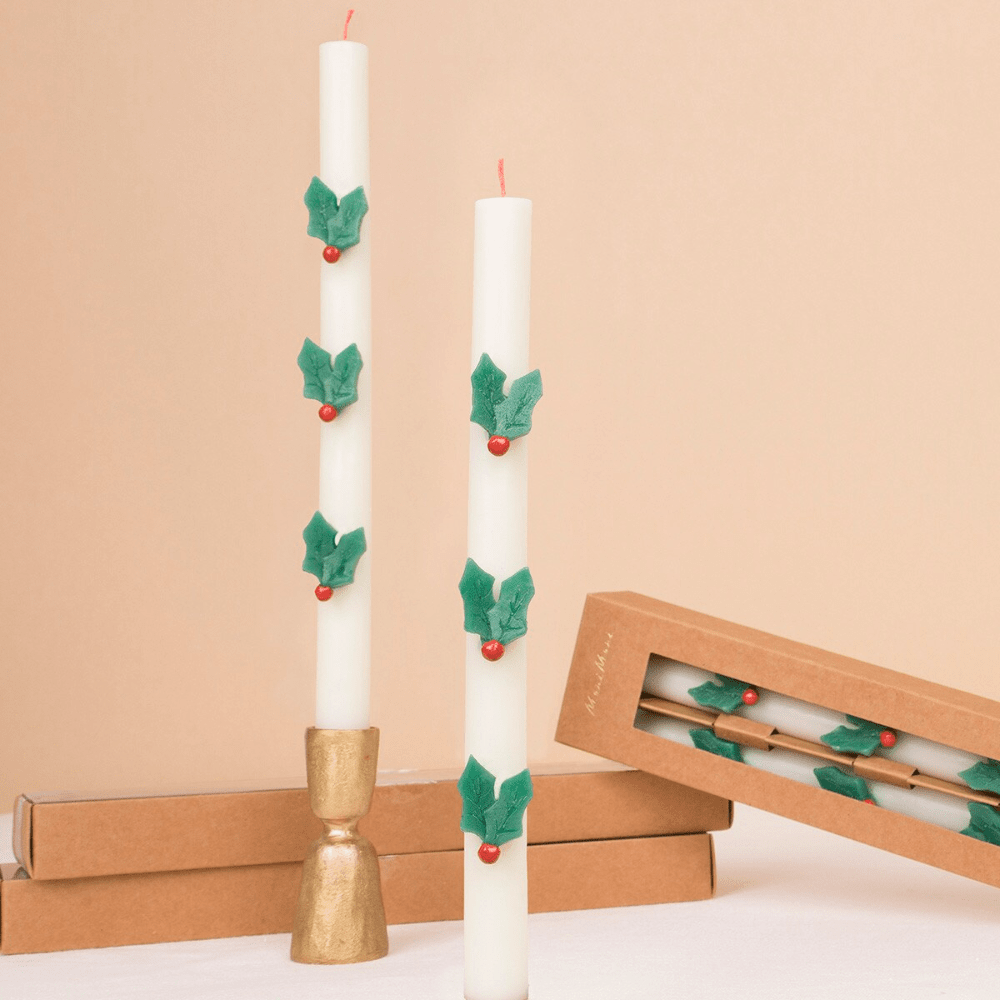 Meri Meri Holly Table Candles, Shop Sweet Lulu