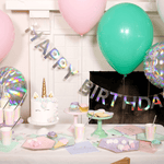Holographic Happy Birthday Banner