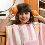 Children's Hooded Poncho - Mandy Mandarine, Shop Sweet Lulu