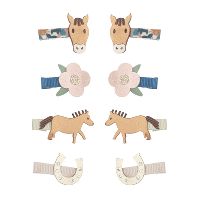 Horse & Flower Mini Hair Clip Set, Shop Sweet Lulu