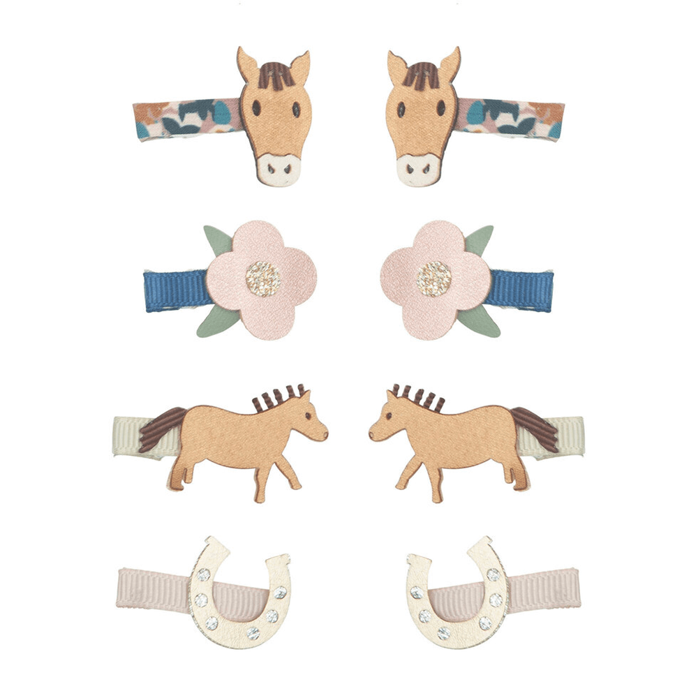 Horse & Flower Mini Hair Clip Set, Shop Sweet Lulu