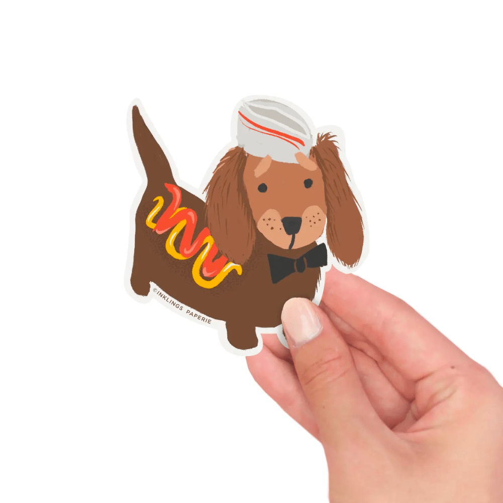 Hotdog Vinyl Sticker - Shop Sweet Lulu