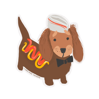 Hotdog Vinyl Sticker - Shop Sweet Lulu