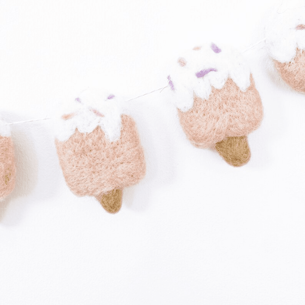 Ice Cream Wool Felt Garland, Shop Sweet Lulu