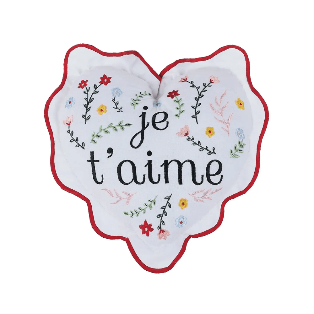 Je T'Aime Floral Embroidered Pillow, Shop Sweet Lulu