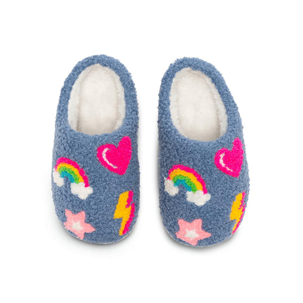 Kids Denim Patch Slippers - 2 Size Options, Shop Sweet Lulu