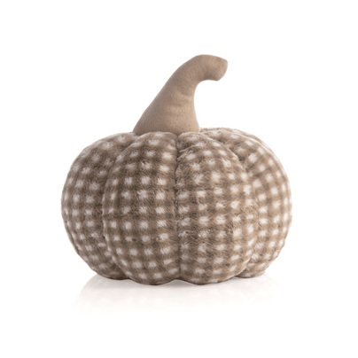 Large Faux Fur Pumpkin - Beige