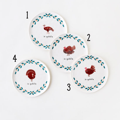 Le Gobble Melamine Plate - 4 Style Options, Shop Sweet Lulu