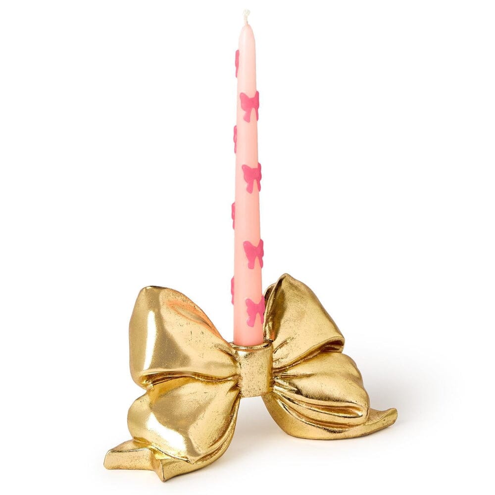 Large Gold Bow Taper Candle Holder, Shop Sweet Lulu