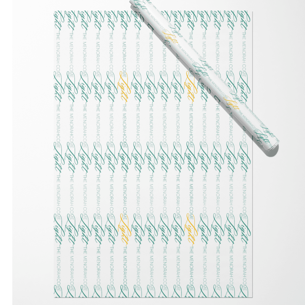 Light the Menorah Hanukkah Gift Wrap, Shop Sweet Lulu