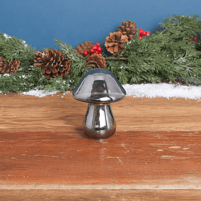 Luster Glass Mushroom - Onyx