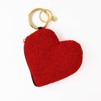 Mary Puffy Heart Seed Bead Coin Purse, Shop Sweet Lulu