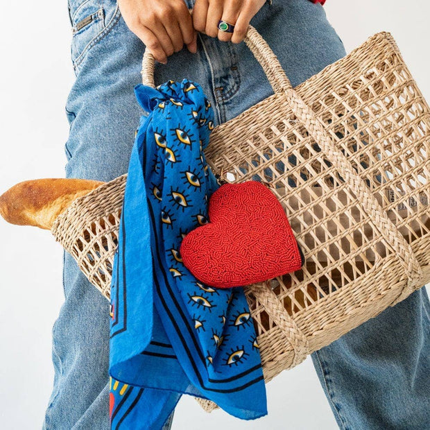 Mary Puffy Heart Seed Bead Coin Purse, Shop Sweet Lulu