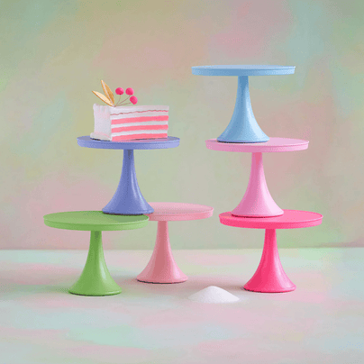 Melamine Rainbow Cake Plates, Large - 6 Color Options, Shop Sweet Lulu