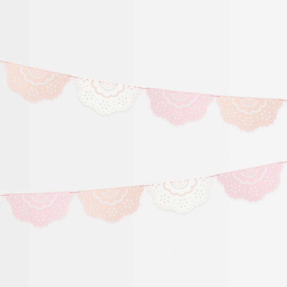 Meri Meri Broderie Anglaise Lace Multi Pennant Garland, Shop Sweet Lulu