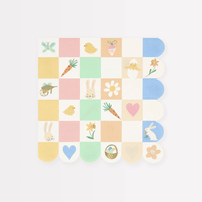 Meri Meri Easter Icon Checkerboard Large Napkins