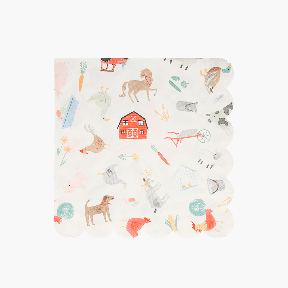 Meri Meri Farm Print Large Napkins, Shop Sweet Lulu