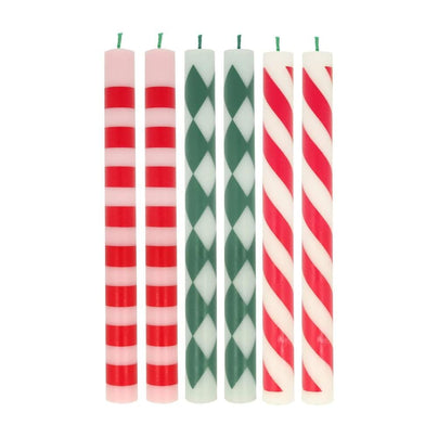 Meri Meri Festive Stripe Table Candles Set, Shop Sweet Lulu