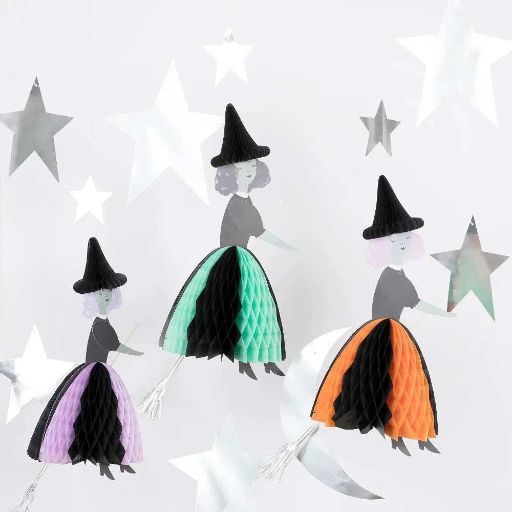 Meri Meri Flying Honeycomb Witch Decorations, Shop Sweet Lulu